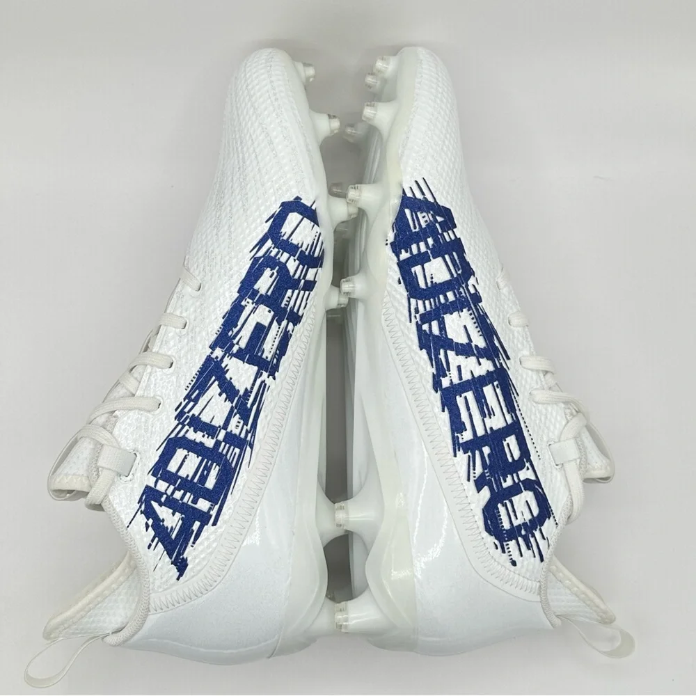 Men’s Adidas Adizero Scorch Football Cleats Size 13 White Blue HP8753 NEW - Picture 7 of 8